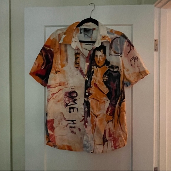 GRAIL!! Rare Vintage Y2K '90s Just Cavalli Napoleon Abstract Graffiti Shirt - Picture 1 of 14